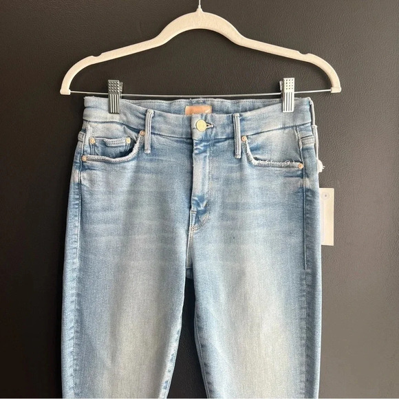 MOTHER The Looker Ankle Fray Skinny Raw Hem Jeans Approx Size 25 - Picture 4 of 11